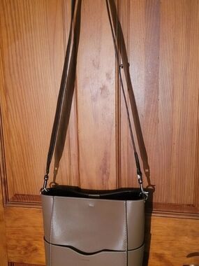 AALLYN New Taupe Shoulder Crossbody Bag with Front Pocket
